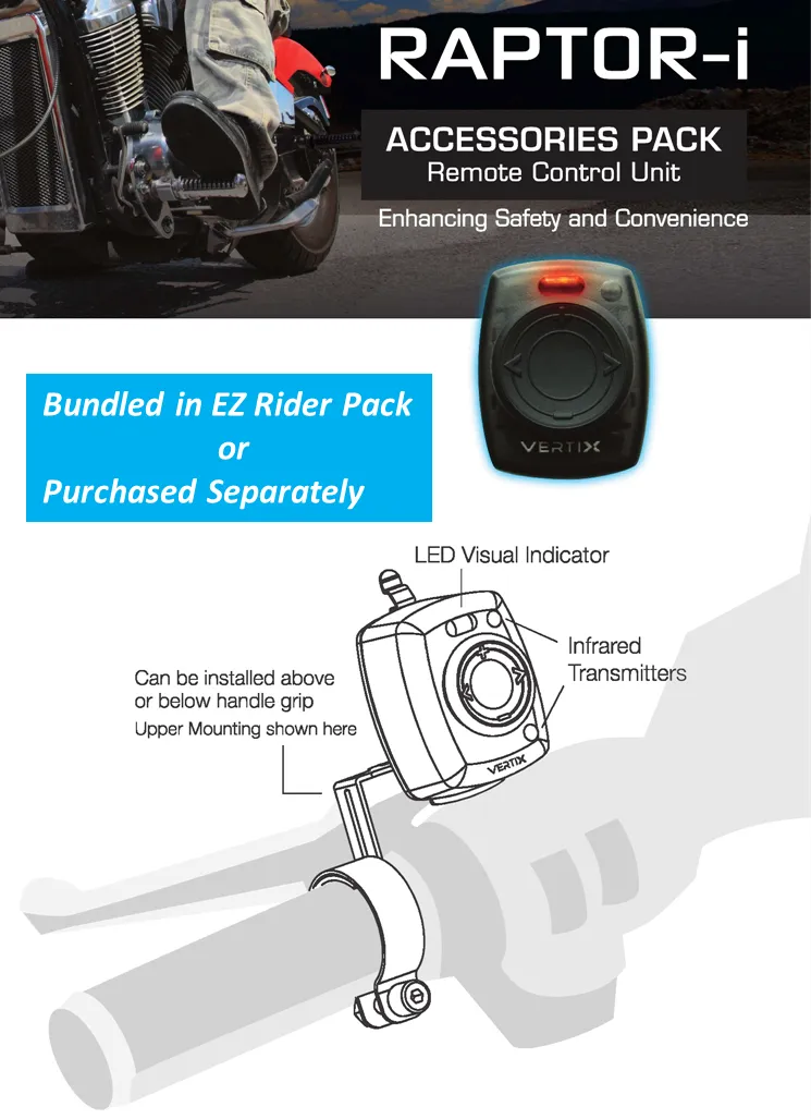 RAPTOR-i - Motorcycle Intercom for Communication (Full Face Helmet)