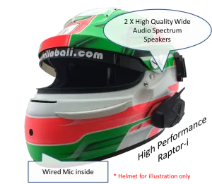 RAPTOR-i - Motorcycle Intercom for Communication (Full Face Helmet)