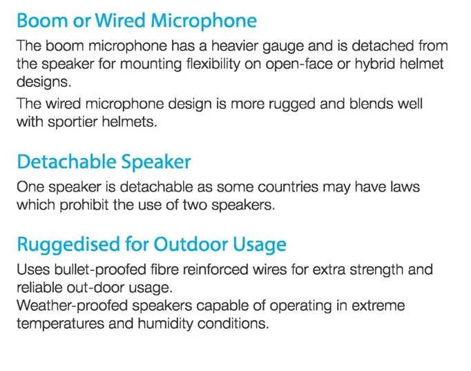 RAPTOR-i - Motorcycle Intercom for Communication (Full Face Helmet)