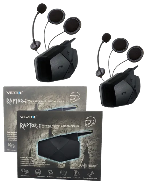 RAPTOR-i - Motorcycle Intercom for Communication (Open Face Helmet)