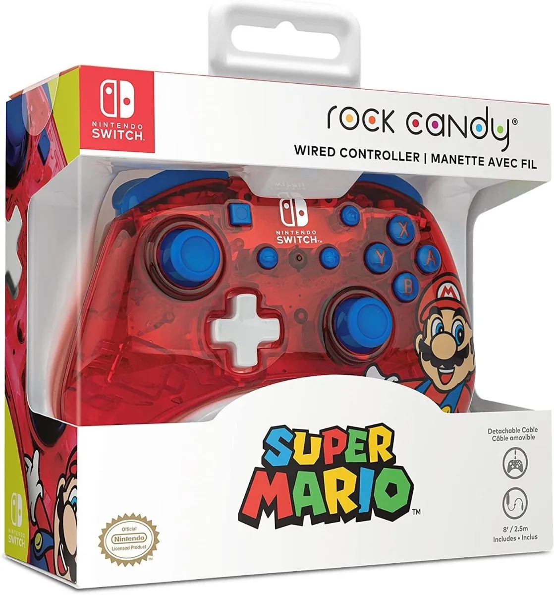 Rock Candy Nintendo Switch Wired Controller - Mario