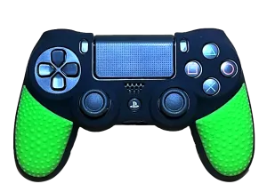 Silicone Cover For PS4 Controller Case Skin - Black/Green