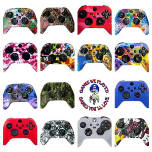 Silicone Cover For XBOX Series X Controller Case Skin Extra Grip Cool Designs