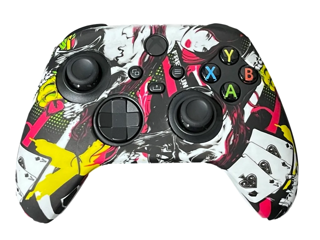 Silicone Cover For XBOX Series X Controller Case Skin Extra Grip Cool Designs