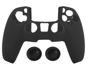 Silicone Cover   Thumb Grips For PS5 Controller Case Skin - Black
