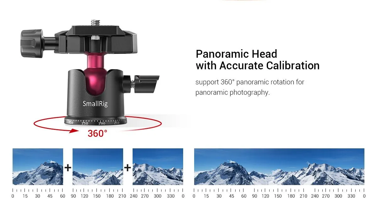 SmallRig Tabletop Mini Tripod with Panoramic Ball Head BUT2664