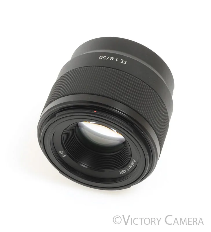 Sony FE 50mm f1.8 SEL50F18F Autofocus Prime Lens for E Mount w/ Shade [EXC ]