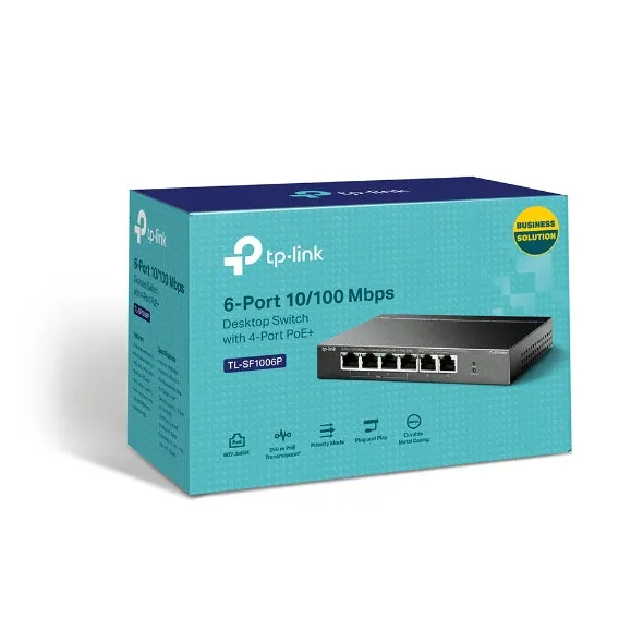 Tp-Link Tl-Sf1006p - V1 - Switch - 6 Ports - Unmanaged