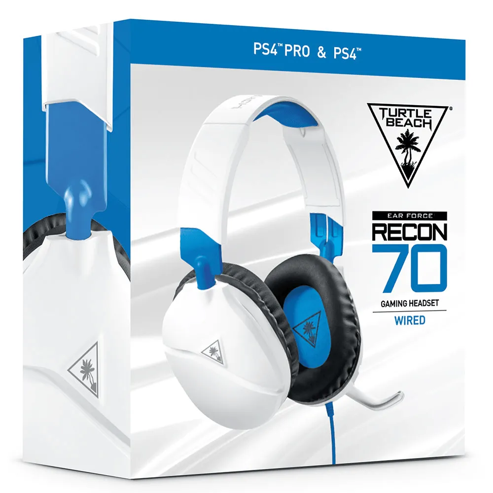 Turtle Beach Ear Force Recon 70P Headset Headphones Microphone PS4 PS5 White