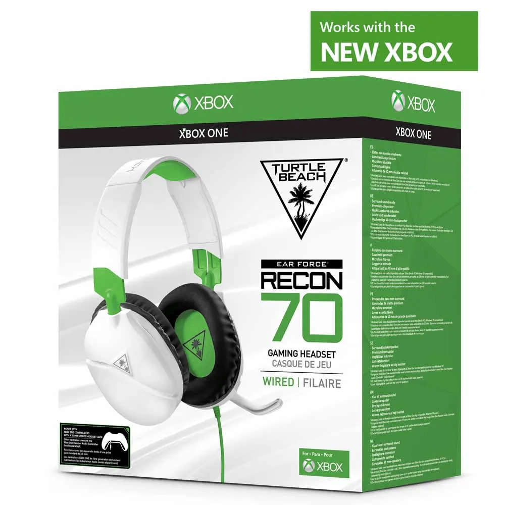 Turtle Beach Ear Force Recon 70X Headset Headphones Microphone White