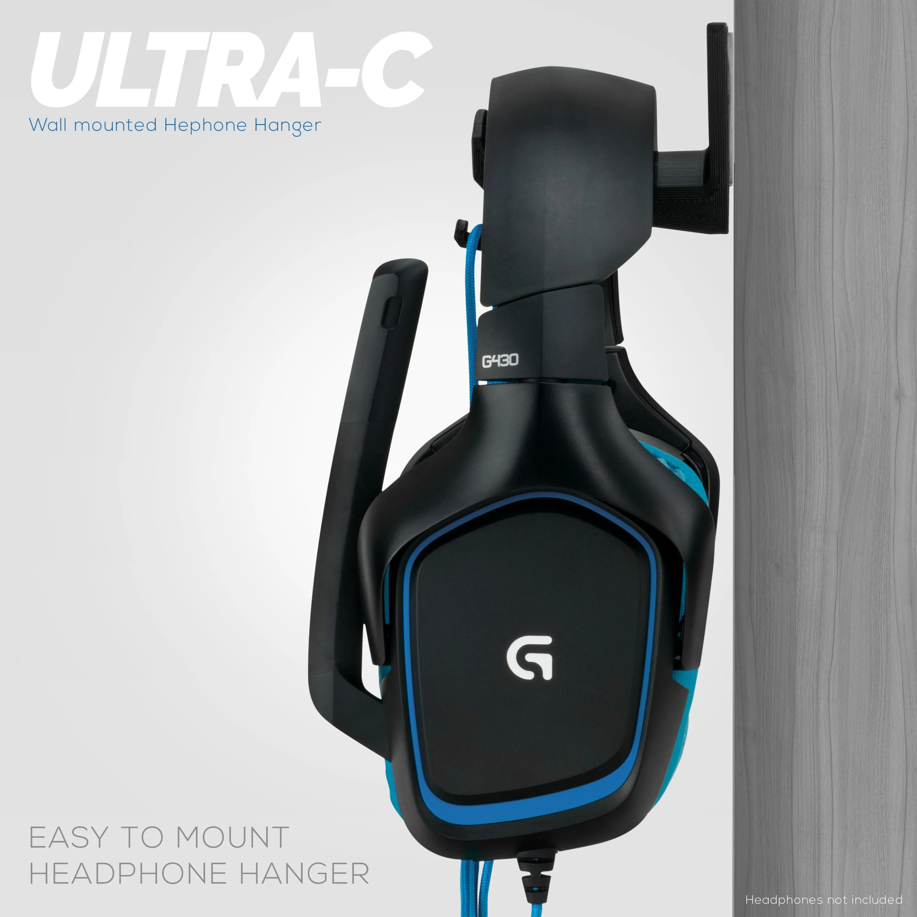 Ultra-C: Headphone Hanger Stand with Cable Hook