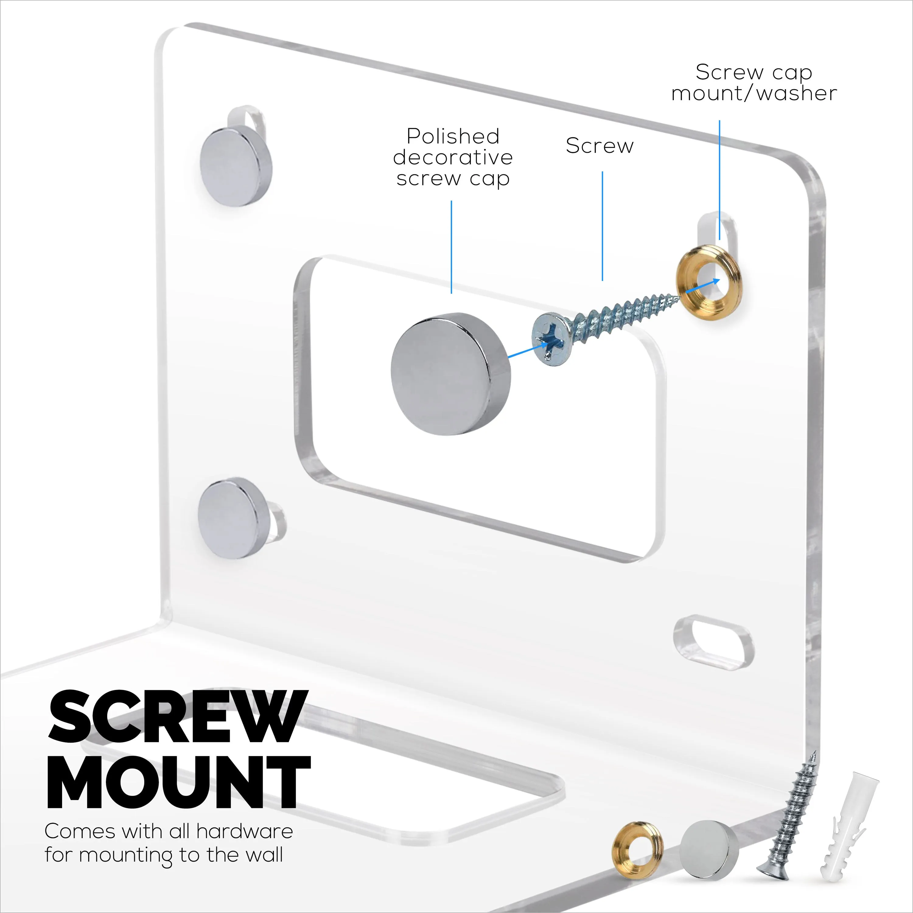Universal PTZ Camera Wall Mount Bracket, Universal, Suitable for HuddleCam, PTZOptics, AVIPAS, Lumens Camera & More